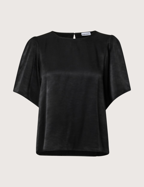 PIECES Blouse Eunice Col Ouvert Noir