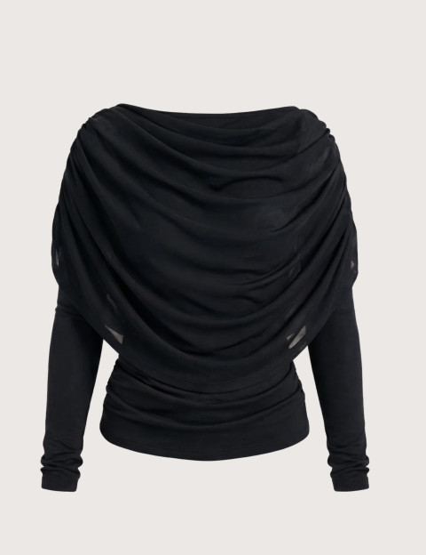 OBJECT Haut Femme Manches Longues Dina Noir