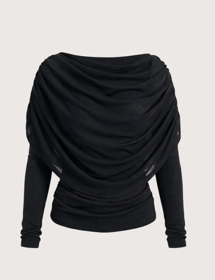 OBJECT Haut Femme Manches Longues Dina Noir