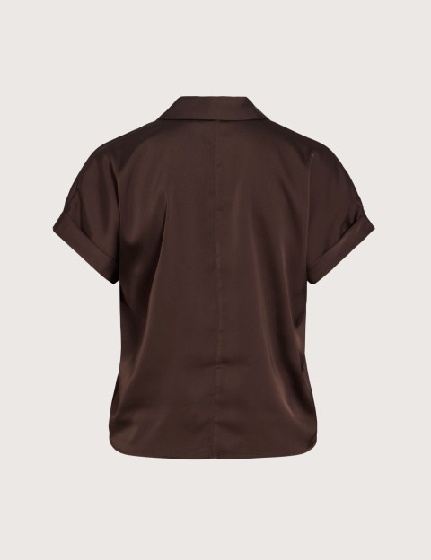 Vila Haut Femme Manches Courtes Enna Marron - 3
