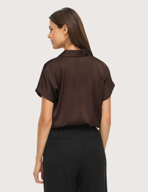 Vila Haut Femme Manches Courtes Enna Marron - 4