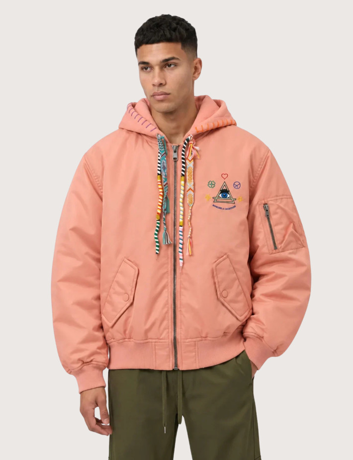 Eleven Paris Bomber Mixte à Capuche Cordons Colorés Tova Rose - 3