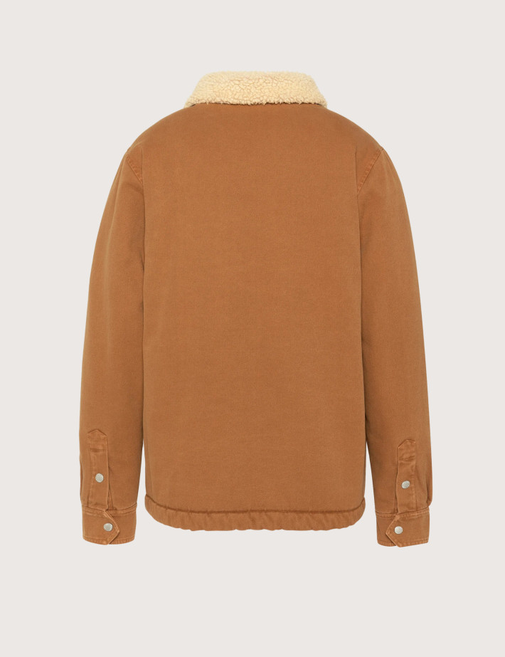 SCHOTT Veste Homme Chuks Trucker Col Sherpa Camel - 3
