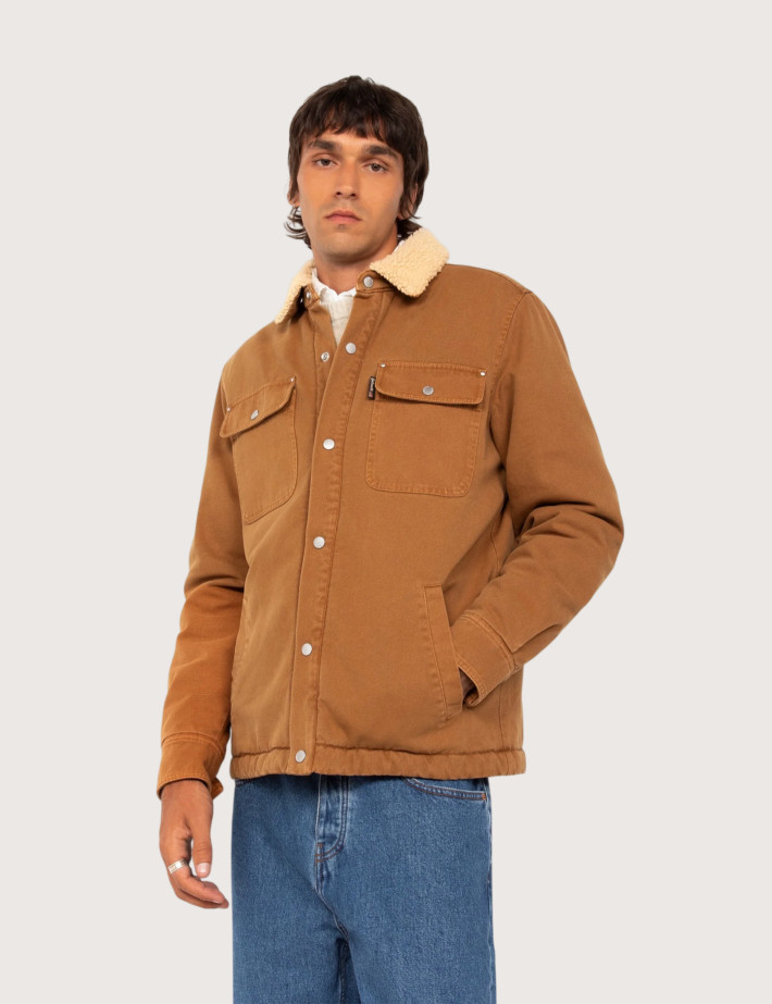 SCHOTT Veste Homme Chuks Trucker Col Sherpa Camel - 5