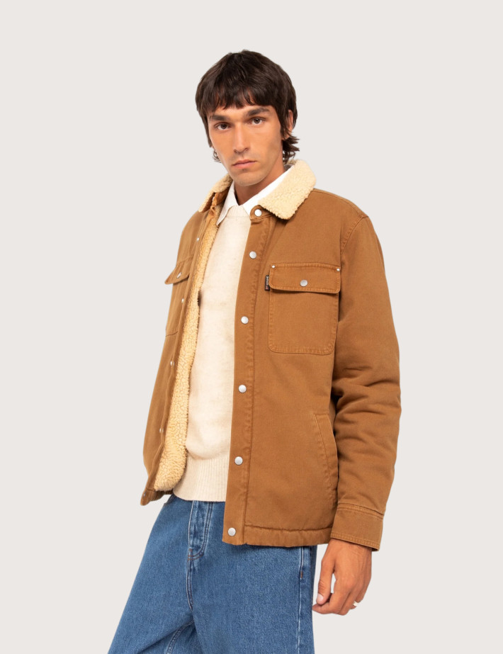SCHOTT Veste Homme Chuks Trucker Col Sherpa Camel - 2