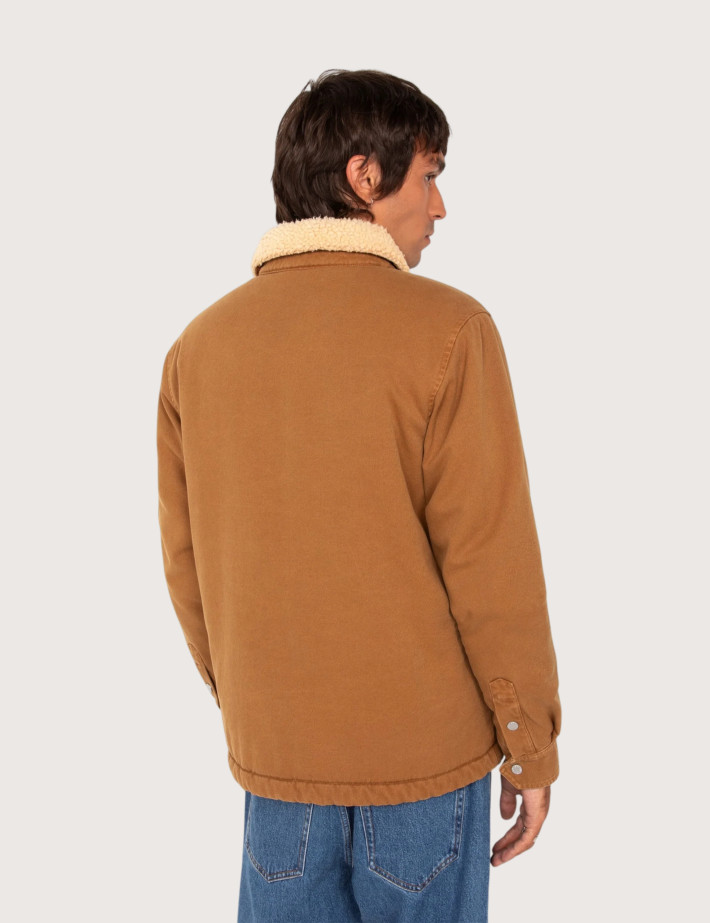 SCHOTT Veste Homme Chuks Trucker Col Sherpa Camel - 6