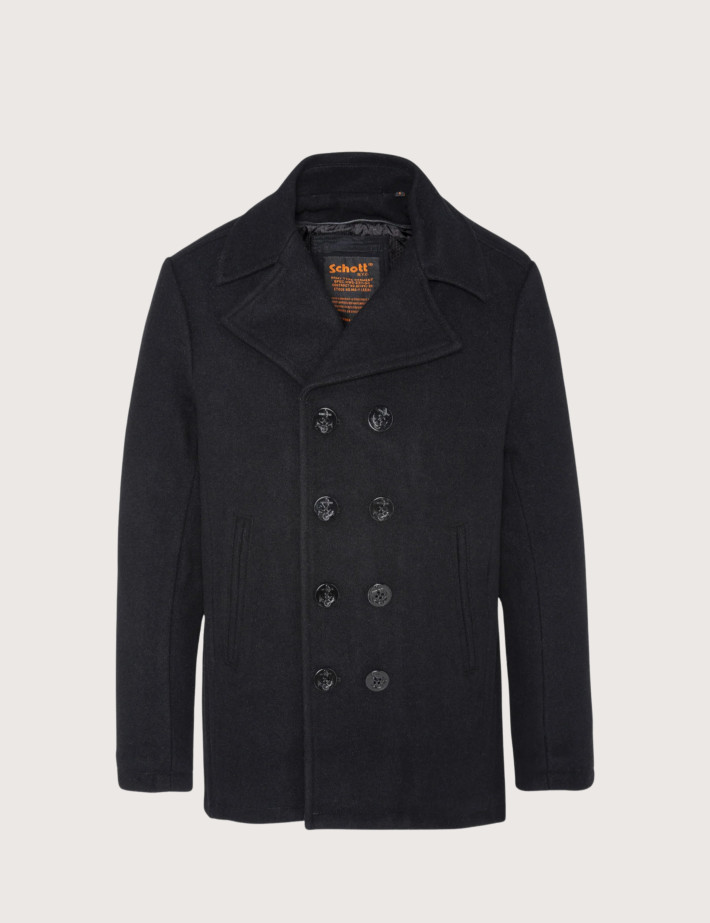 SCHOTT Manteau Homme Cyclone2 Col Amovible Noir