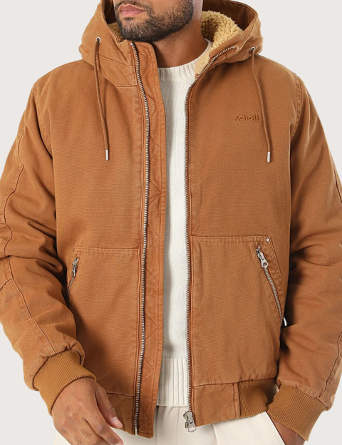 SCHOTT Blouson Homme Chandler à Capuche Camel - 2