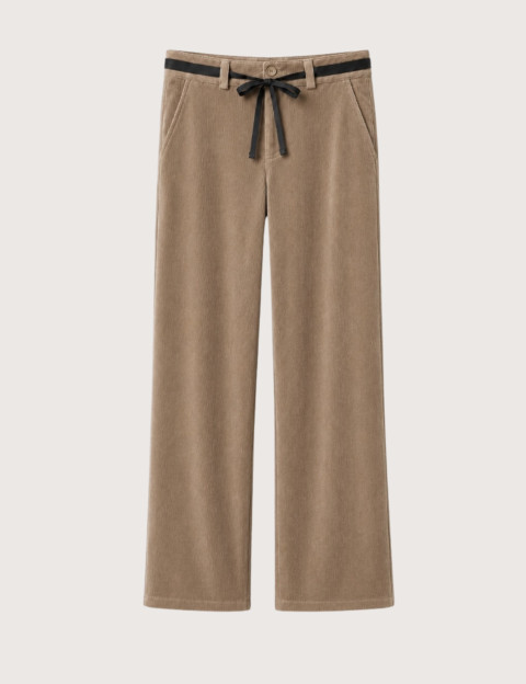 HBT HERITAGE VELOURS TECH | HENRY Pantalon Femme Marron