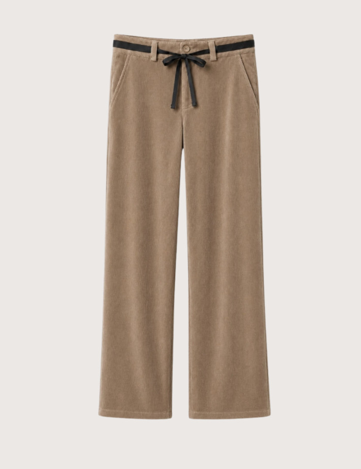 HBT HERITAGE VELOURS TECH | HENRY Pantalon Femme Marron