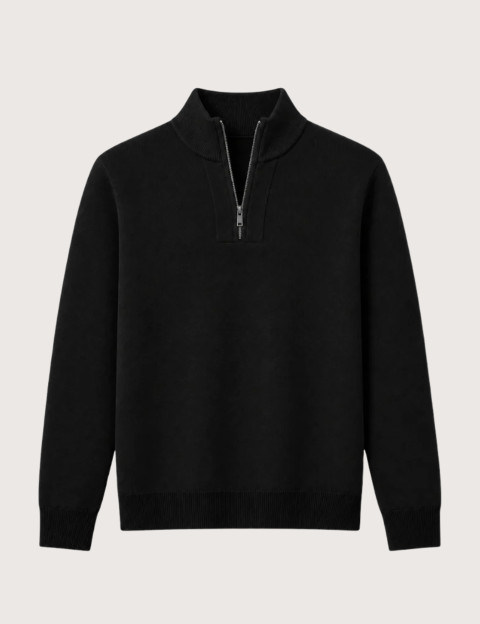 HBT BASICS KNITWEAR | DIEGO Pull Uni Homme Noir