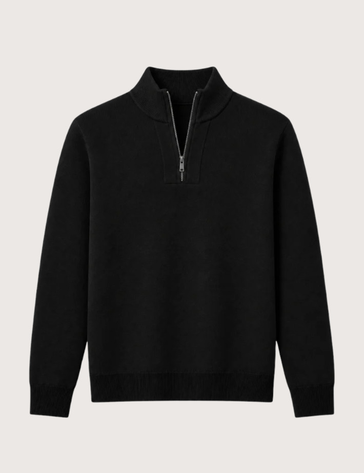 HBT BASICS KNITWEAR | DIEGO Pull Uni Homme Noir