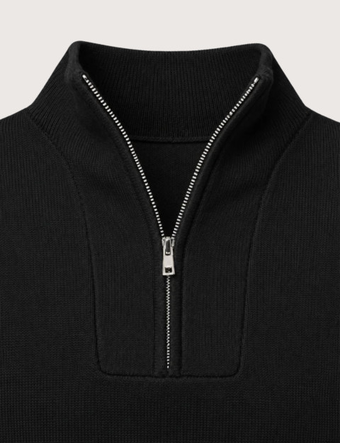 HBT BASICS KNITWEAR | DIEGO Pull Uni Homme Noir - 3