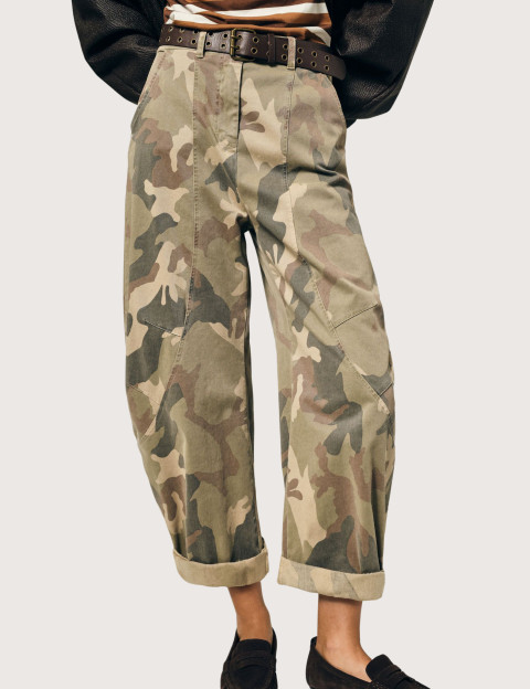 PLEASE Jean Femme Coupe Ballon Motif Camouflage - 2