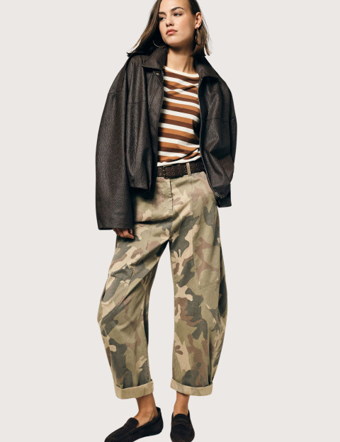PLEASE Jean Femme Coupe Ballon Motif Camouflage - 4
