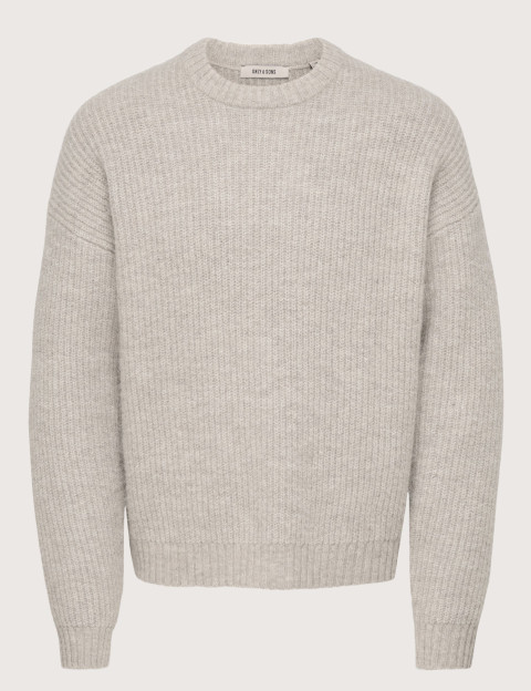 Only & Sons Pull Homme Bob Beige