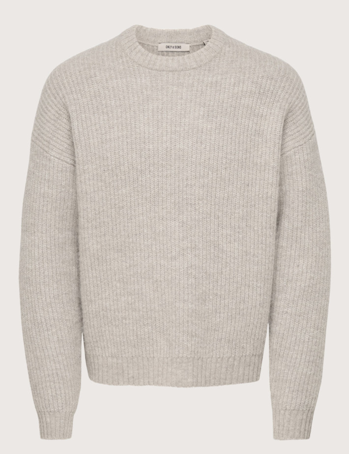 Only & Sons Pull Homme Bob Beige