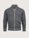 KRONSTADT Zipper en Maille Homme Erik Gris