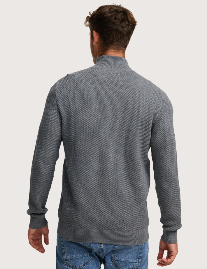 KRONSTADT Zipper en Maille Homme Erik Gris - 3