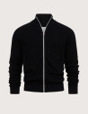 KRONSTADT Zipper en Maille Homme Erik Noir