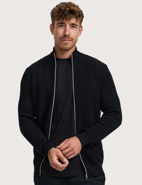KRONSTADT Zipper en Maille Homme Erik Noir - 2