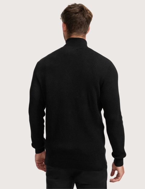KRONSTADT Zipper en Maille Homme Erik Noir - 4