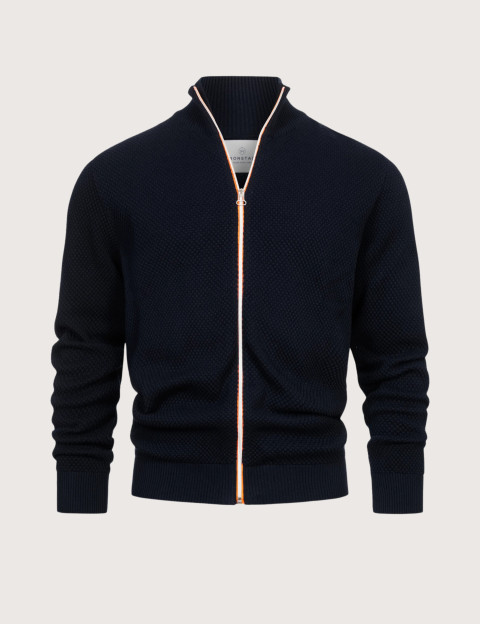 KRONSTADT Zipper en Maille Homme Erik Marine