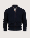 KRONSTADT Zipper en Maille Homme Erik Marine