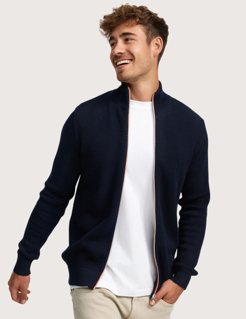 KRONSTADT Zipper en Maille Homme Erik Marine - 2