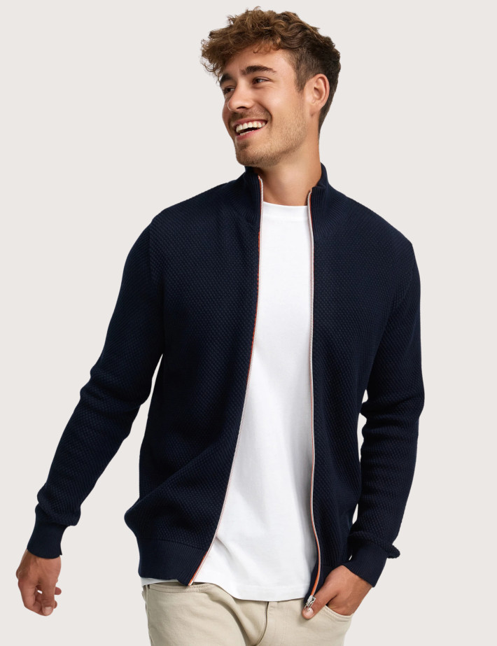 KRONSTADT Zipper en Maille Homme Erik Marine - 2