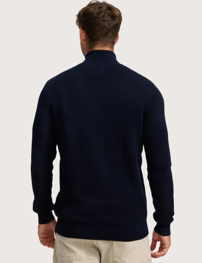 KRONSTADT Zipper en Maille Homme Erik Marine - 3