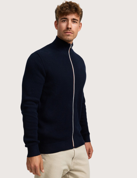 KRONSTADT Zipper en Maille Homme Erik Marine - 4