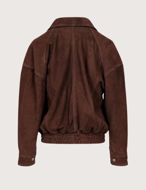 OAKWOOD Veste Femme Effet Suède Misoka Marron Foncé - 2