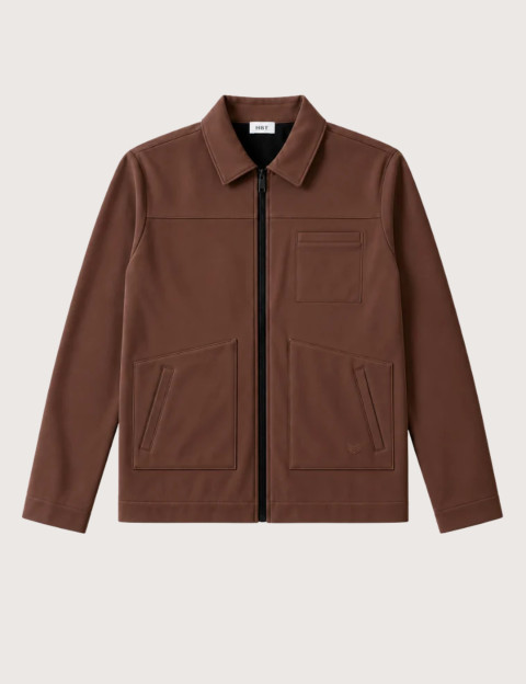BASICS WARM TECH | DRISS ZIPPEE Veste Homme Marron - HBT