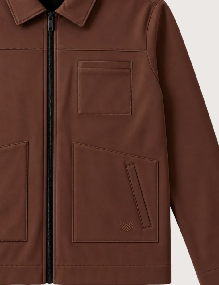 BASICS WARM TECH | DRISS ZIPPEE Veste Homme Marron - HBT