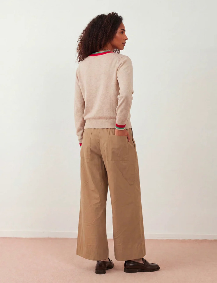 Minuit12 Pull Femme en Maille Criquette Beige - 3